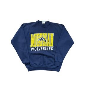Vintage Santee Swea Men's Blue Michigan Wolverines Crewneck Sweatshirt Size XL